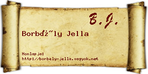 Borbély Jella névjegykártya